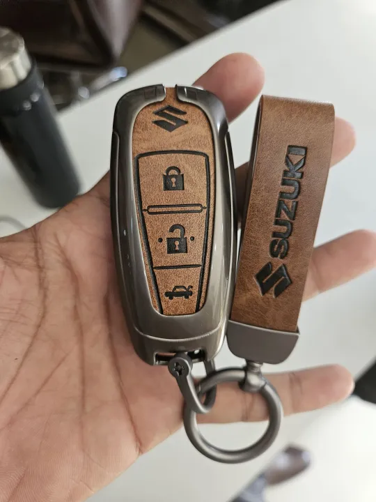Metal Key Casing with Key Ring For Maruti Suzuki Brezza, Baleno, S ...