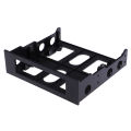 Black 3.5" to 5.25" drive bay computer pc case adapter mounting bracket.