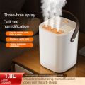1 set of three nozzle night light humidifier 1.8L large capacity double filter aromatherapy machine mute bedroom car mounted spr. 