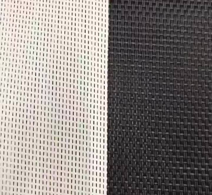 Teslin Mesh Fabric For Diy Office Chair Recliner Beach Lounge Chair Placemat PVC Outdoor Waterproof Mesh Fabric Black