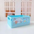 Sanrio Desk Organizer Hello Kitty Basket Chibawa Storage Box Foldable Stackable Cosmetic Organizer Girl's Desktop Storage Box. 