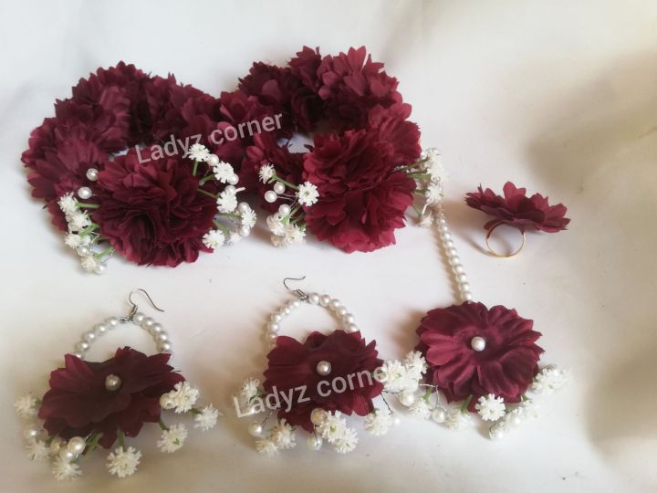 Artificial flower purple gajraset - Artificial gajray - bridal gajray - bridal miyo gajray - bridal miyo gajraset- mehndi gajray - gajray