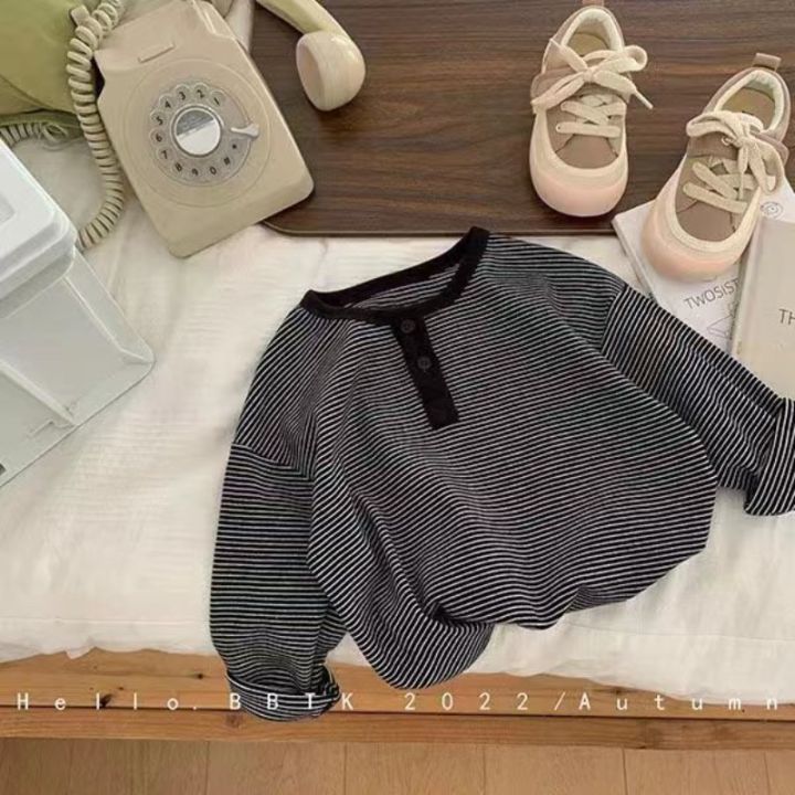 Children's%20Spring%20Autumn%20Long-sleeved%20T-shirt%20Boys%20Girls%20Korean%20Striped%20T%20Children's%20Warm%20Bottoming%20Shirt%20Baby%20Simple%20Top%20-%20Image%203