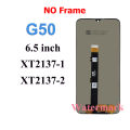 New IPS For 6.5'' Motorola G50 LCD XT2137 Display Touch Screen Assembly For Motorola G50 5G LCD xt2149 Display  With frame. 