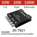 ZK-TB21 Bluetooth 5.0- 2.1 Subwoofer TPA3116D2 Amplifier Board 50W X 2+100W Power Audio Stereo Amplifier Board Bass AMP AUX. 