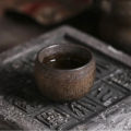 Japanese Ceramic Tea Cup - Vintage Rustic Stoneware, Handmade Single Cup, Zen Home & Tea Ceremony Use, Unique Design.