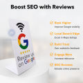 13.56Mhz programmable Google Review Card NFC station table NFC Google Reviews display bending card standing brand bracket. 