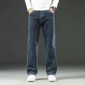 KUBRO 2025 New Autumn and Winter Men's Jeans Loose Comfortable Straight Business Casual Versatile Wide-leg Business Trousers. 