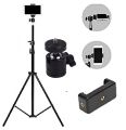 6 Feet Tripod Stand with 360 Degree Horizontal and Vertical Rotation Ball Head and Mobile Holder Compatible With Smartphone 6 Feet Tripod Stand with 360 Degree Horizontal and Vertical Rotation Ball Head and Mobile Holder Compatible With Smartphone. 