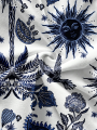 Women's Summer Vacation Coconut Tree and Sun God Cashew Print 2-Piece Set, Suitable for Vacation, Summer, and Fashionable Spring.