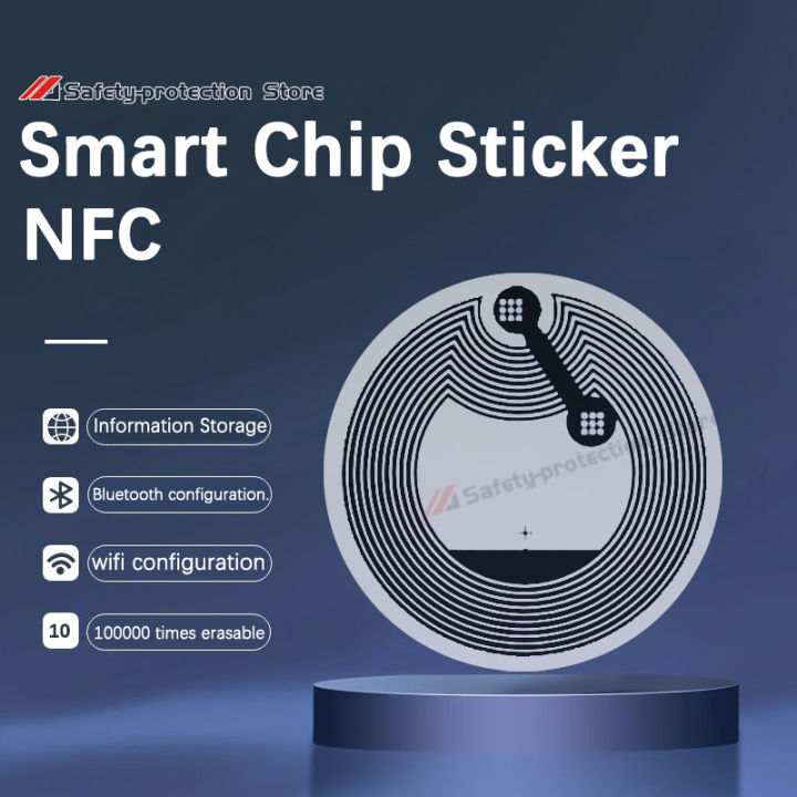 10pcs】 Wet Embedded NFC Tag NFC213 Tag 213 Sticker Label Logo Sticker 13.56mhz Huawei Share iso13 Shortcut