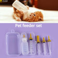 Pet Feeding Device Set Cat Dog Care Bottle Syringe Suit Newborn Kitten Feed Device with Feeding Bottle Puppy Medication Device. 