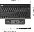 Arteck 2.4G Wireless Keyboard Stainless Steel Ultra Slim Rechargeable - HW086. 