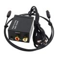 Digital to Analog Audio Converter SPDIF Optical Coaxial Toslink to RCA 3.5mm DAC Adapter Suitable for TV Gaming Consoles Set. 