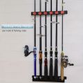 Easy-Install Black ABS Fishing Rod Holder - Wall Mounted fishing tools rod holder fishing accessories fishing equipment.