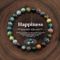 8mm Natural Stone Beaded Bracelet for Women Men Amethysts Crystal Quartzs Agate Tiger Eye Elastic Bangles Good Luck Jewelry.