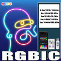 LED Strip with Remote & App, RGB+IC Neon Strip Lights, Flexible Light for Gaming Room, Bedroom Decor Lights, Vibrant Neon Light,. 