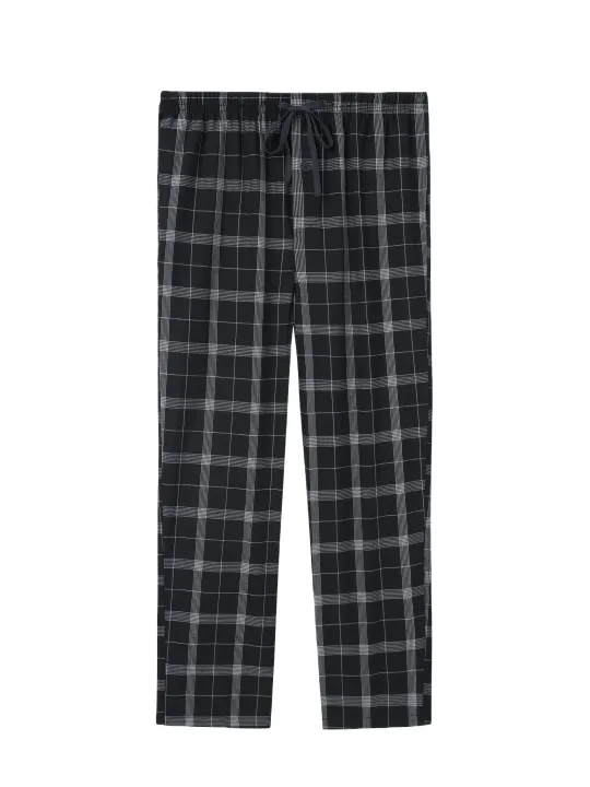 Men's%20Pajama%20Pants%20Autumn%20New%20Checked%20Cotton%20Thin%20Soft%20Comfortable%20Elastic%20Waistband%20with%20Pockets%20Home%20Lounge%20Pants%20-%20Image%208