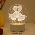 1pc Night Light Creative Acrylic Bedroom Bedside LED Table Lamp Holiday Event Gift System Gifts. 