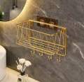 Washroom product storage organizer wall hanging organizer wall decor. 