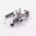 Silver 2 way faucet, multi-purpose faucet, stainless steel faucet, double tap, washing machine, faucet, water faucet, faucet 2 way. 