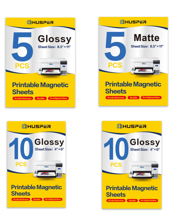 Printable Magnetic Sheets Non Adhesive 13.5mil Thick Magnet Glossy ...