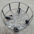 1 x Iron Stand Trolley Caddy for 11.8 kg LPG & Propane Gas Cylinder ; 50 kg Load Capacity / Cylinder Trolley / Steel Dolly with 4 Swivel Casters Wheels. 