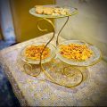Without Plates Fruite Plate Snack Cake Dessert Display Stand Storage Rack Room Dried Fruit Using For Home Decorations Center Table Kitchen Organization Home Decor Cake surving Heavy Material With powder Coating Colour Kitchen & Dining>Serveware>Cake stand. 