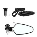 2Pcs Motorcycle Mirrors Fits for 7/8" 22mm Bar End Side Rearview Mirror Universal Motorbike Bike Handlebar Rear View Mirrors. 