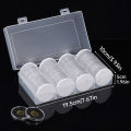 60Pcs Clear Coin Capsule Holder Case 17/38mm Transparent Coin Cases Commemorative Container Coin Storage Box Collection Supplies. 