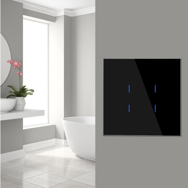WIFI%20Smart%20Touch%20Light%20Wall%20Switch%20Interruptor%20Glass%20Panel%201/2/3/4Gang%2086*8.6mm%20Work%20Tuya%20APP%20Whole%20house%20intelligent%20control%20lightify%20-%20Image%204