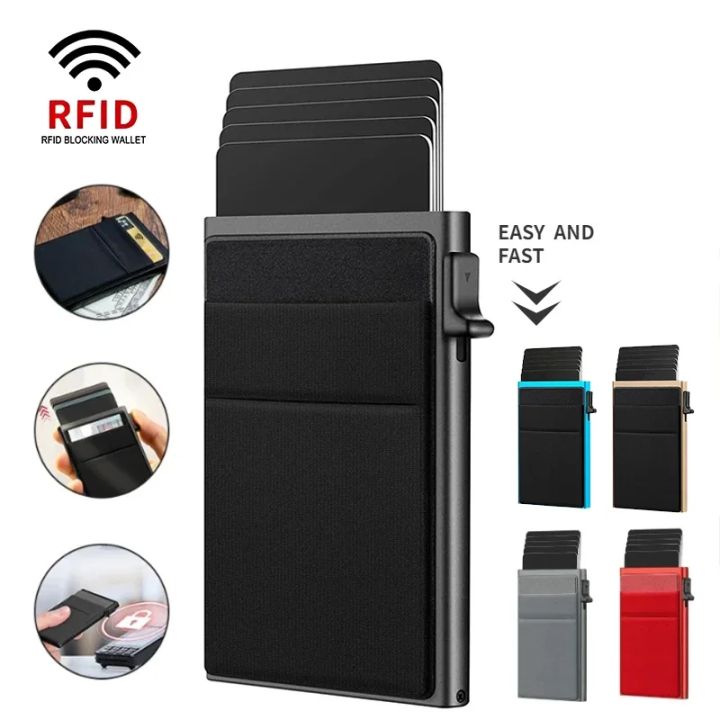 Rfid%20Anti%20Blocking%20Smart%20ID%20Bank%20Credit%20Card%20Holder%20Wallet%20Metal%20Thin%20Slim%20Men%20Women%20Pop%20Up%20Minimalist%20Metal%20Cardholder%20Case%20-%20Image%202