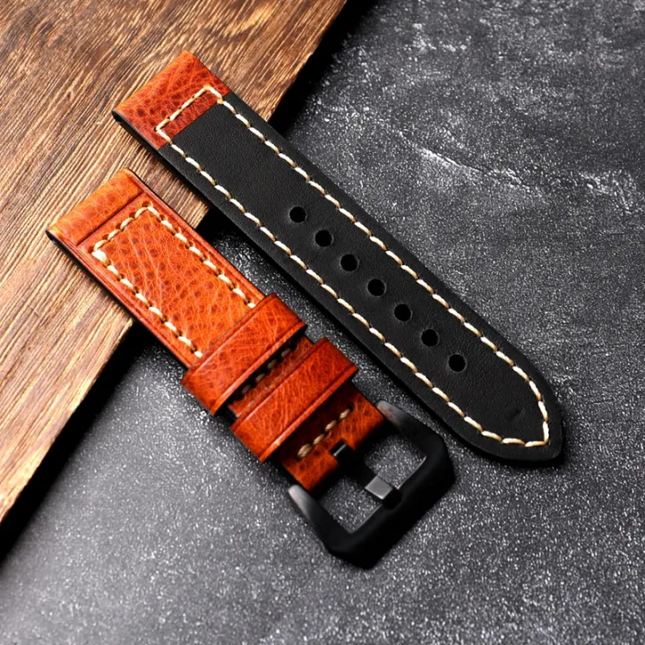 Handmade%20High-end%20Genuine%20Leather,%2020MM%2022MM%2024MM%2026MM%20Brown%20Vintage%20Men's%20Bracelet%20for%20PAM111%20441,Genuine%20Leather%20Bracelet%20-%20Image%203