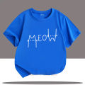 Cute Funny Cat Graphic Print Children T-shirts Summer Cartoon Fashion Casual Tops for Girls Boys O-Neck Short Sleeve T-shirts.