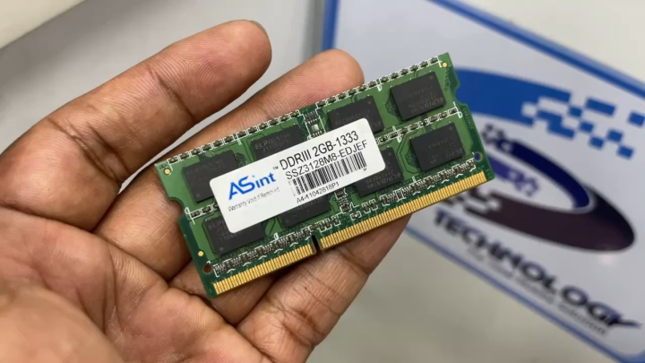 Used ASint 2GB DDR3 1333MHz Laptop RAM PC3-10600S 204-Pin SO-DIMM CL9