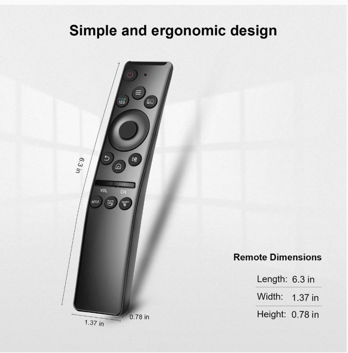 Universal Remote-Control for Samsung Smart-TV, Remote-Replacement of HDTV 4K UHD Curved QLED and More TVs, with Netflix Prime-Video Buttons