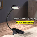 Adjustable LED Clip-On Desk Lamp Battery Powered Flexible Study Reading Battery Learning Book Lamp Portable Bedroom Light. 