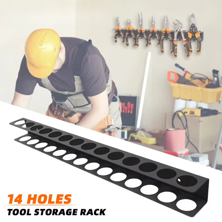Steel Wall Mount Screwdriver Wrench Holder Screwdriver Storage Rack Pliers Organizer Rack Workshops Hardware Tool DisplayHanger