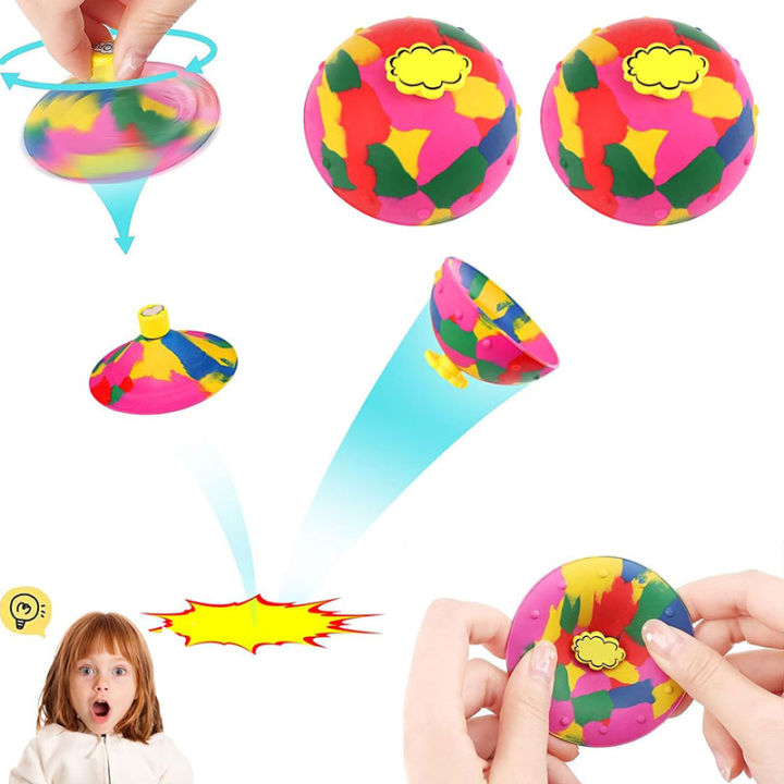 Bouncing Bowl Creative Outdoor Sports Children Decompression  Rotating Jumps Half Ball Novelty Stress Relief Toys for Kids