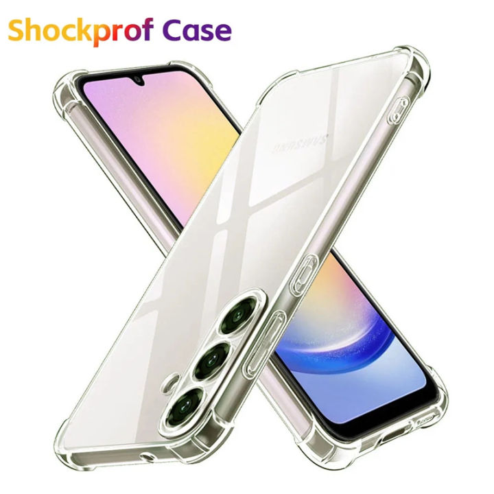Soft Silicone Clear Phone Case For Samsung A25 A15 5G S24 Ultra S23