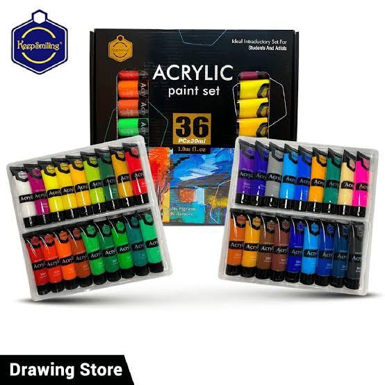 Keep smiling acrylic paint set of 36 colors x 30ml set