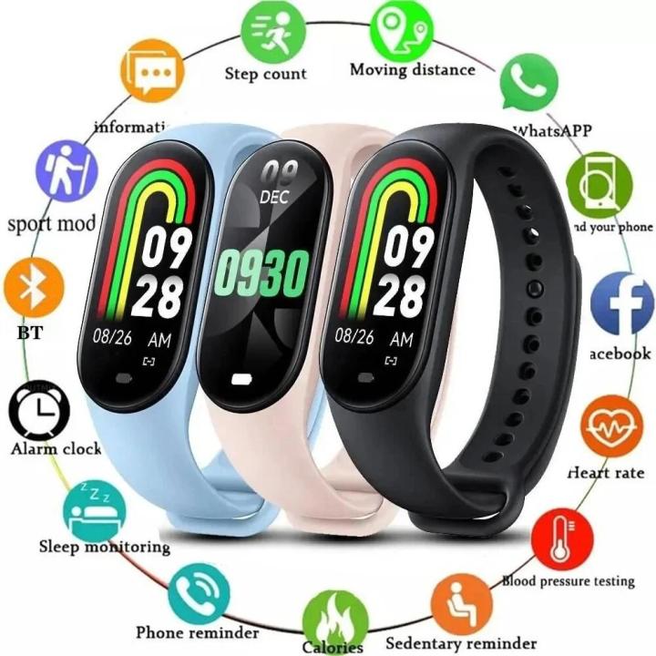 Smart Watch Real Pedometer Fitness Bracelet Step Count Multi Sport Mode Message Reminder Wristband Music Control Smart Band