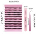 DIY Lashes Extension kit Eyelashes 200 PCS Clusters Lash Bond and Seal Makeup tools  for gluing Lashes Gluing Glue Accessories. 