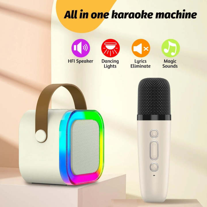 K12 Mini Audio Microphone Karaoke Family Wireless Bluetooth Speaker ...