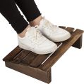 Solid Wood Foot Rest Small Low Under Desk Footrest Toilet Piano Step Stool for Adults and Children,White,A. 