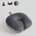 1pc Travel Pillow Neck Pillow Airplane Pillow Traveling Car Home Office Travel Neck Flight Pillow Snap Strap Soft Cover.