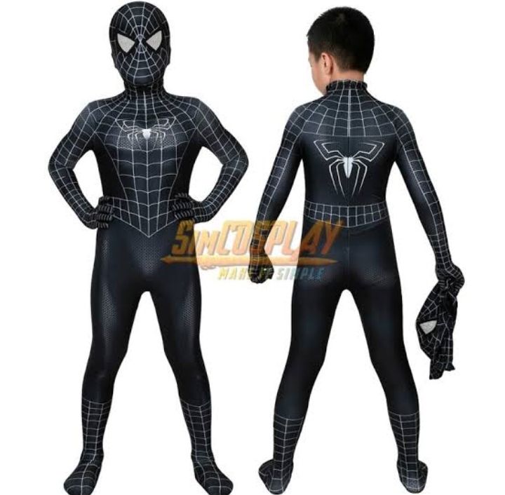 VENOM / Black Spiderman Super Hero Costume For Kids (All ages available),New