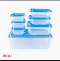 Style Food Containers, Thumb Lock Food Container, Stackable Plastic Storage Boxes (4000ml,7pc Set). 
