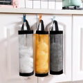 Hanging Trash & Grocery Bag Holder - Wall-Mounted Plastic Bag Dispenser.