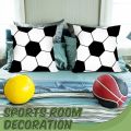 1pc Soccer Football Throw Pillow Case Pillow Cover for Home Sofa Bedroom Room Decor Sports Football Theme Birthday Party Decor.